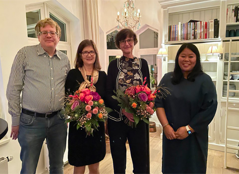 Dr. Sascha Brass, Ilona Müller, Birgit Gillmann und Dr. Nan-Si Brass
